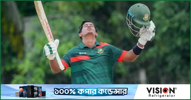 আদিলের সেঞ্চুরি, পাহাড়সম পুঁজি গড়ে অনূর্ধ্ব-২৩ দলের বড় জয়